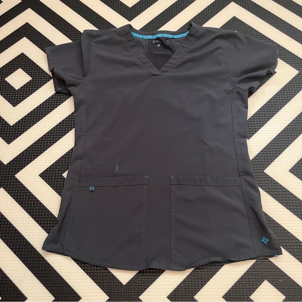 MedCouture Energie Pewter Scrub Top sz S